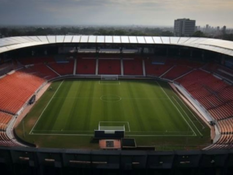 Vista del Estadio 3 de Marzo, hoy Coliseo GNP